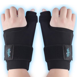 Hilph Wrist Ice Pack Wrap, Flexible Cold Compression Wrist Brace Cold Pack for Injuries, Hand Ice Pack Hot Cold Compress Therapy for Carpal Tunnel, Rheumatoid, Tendonitis - Left/Right Hand- 2Pack