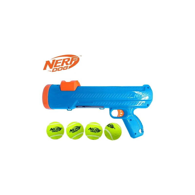 Nerf Dog Juguete Para Perros Tennis Ball Blaster 4 Pelotas