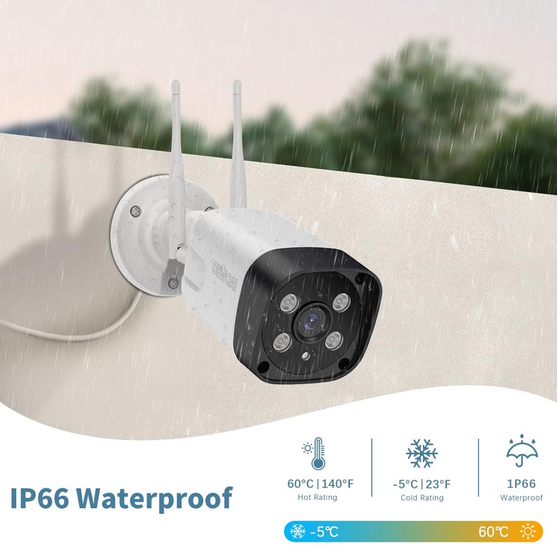 OHWOAI 5MP Add-on Camera for Wireless Security Camera System Outdoor,