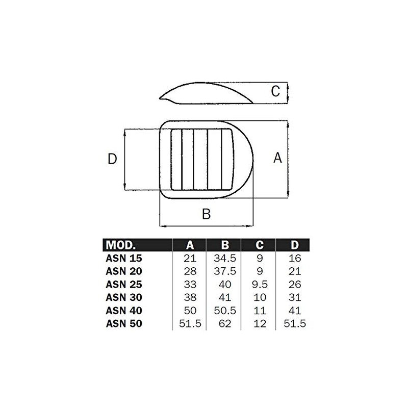 ASN Tension Buckle/Ladder Buckle/Adjuster for 15 mm Webbing Pack of