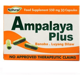 Ampalaya Supplement - 550mg 30 Capsules with Banaba,Turmeric and Bitter Melon. Ampalaya Plus Capsules - Halal Herbal Suplements