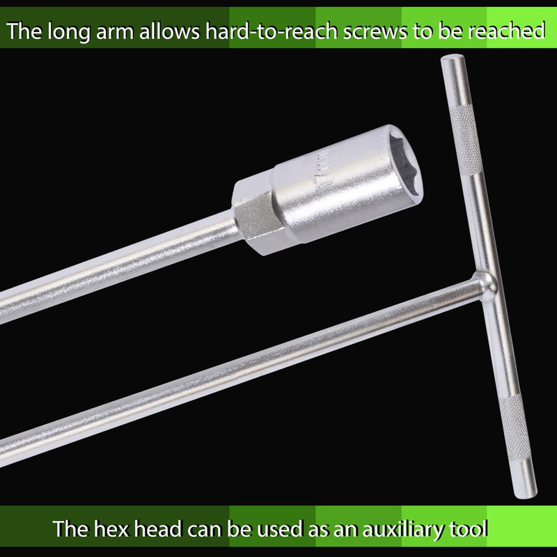 AERZETIX - C69071 - T-shaped socket wrench 17 x 300