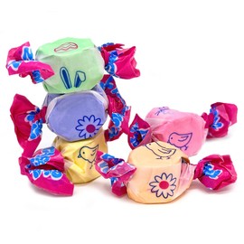 SweetGourmet Easter Cottontail Salt Water Taffy Mix, 6 Fruit Flavors Assortment, 2 Pounds