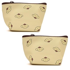 San-rio Characters Mini Makeup Bag 2 Pack - Small Pouches for Purse, Mini Cosmetic Bag, Zippered Design, Mini Pouch for Purse, Ideal for Coins, Jewelry, Accessories (Pompom-Puin)