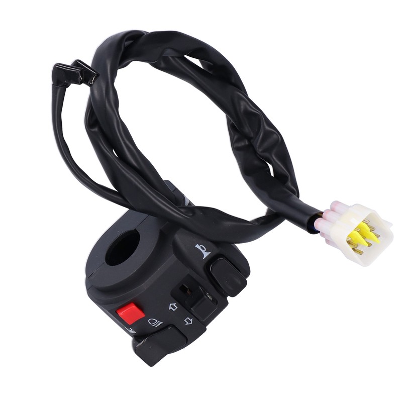 7/8in Motorcycle Handlebar Switch Horn Button Headlight Turn Signal Fog