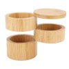 Home 3 Tier Bamboo Wood Container 3 Tier Seasoning Container