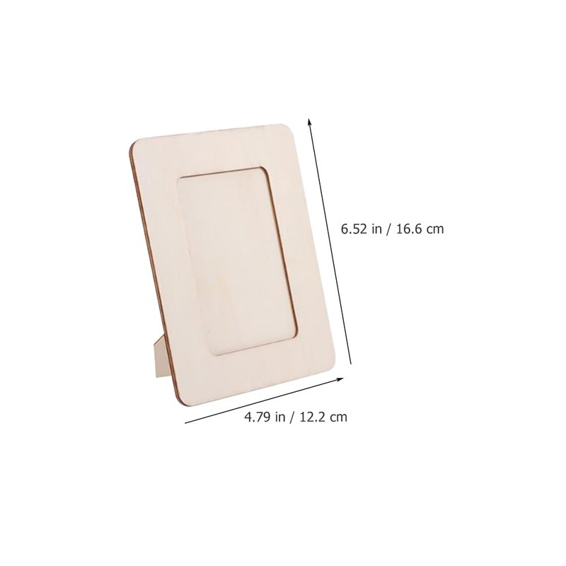ibasenice Diy Wooden Photo Frame 20 Pcs Kid Crafts Blank