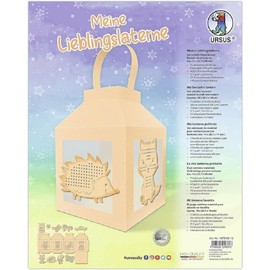 Ursus 18780016 Lantern Craft Set "My Favourite Lantern Apricot", Complete Set for Making a Lantern Yourself, Includes Instructions (English language not guaranteed), Ideal for Saint Martin, Lantern