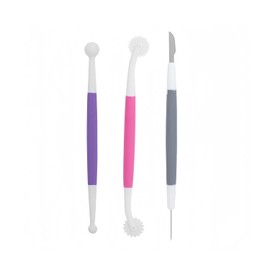 Jeffergarden Herramientas de Aguja para Galletas, 3 Piezas Aguja para Trazar Pasteles Herramienta de Modelado de Azúcar para Decoración de Pastel y Fondant