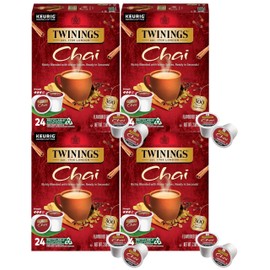 Twinings of London Chai Tea K-Cups for Keurig®, 24 Count (Pack of 4)