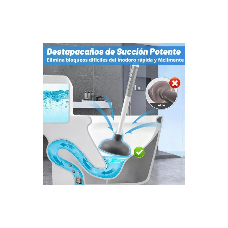 5PCS Cepillo para Baño con Base, Cepillo para Hendiduras y