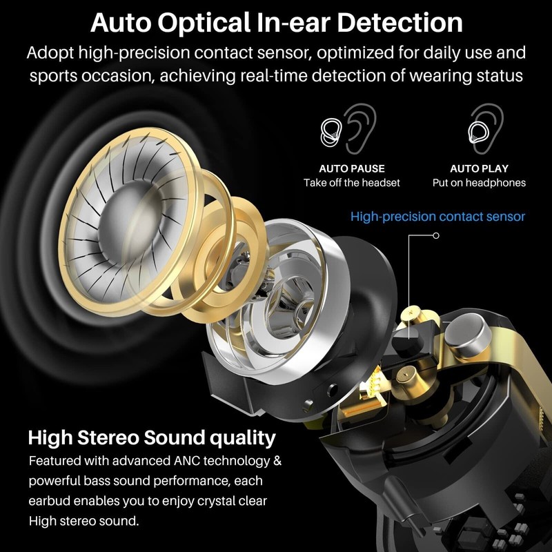 TOZO NC7 Wireless In Ear Earbuds Active Noise Cancelling Bluetooth