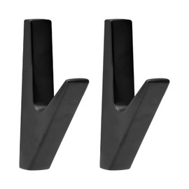 Coat Hooks Matt Black, 2 Pieces Coat Hooks Black, Coat Hooks Wall Stainless Steel Wall Hooks Black, Black Hooks Vintage Hooks Black, Jacket Holder Wall Towel Hooks Matt Black for Bathroom Kitchen