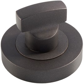 Thumbturn Lock and Release Handle - Concealed Fix Round Rose - Matt Bronze | Locking Thumb Turn and Release Handle - Screwless Rose - for Use with Lever on Rose Door Handles