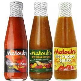 Matouk's Trinidad Hot Sauce Variety Pack 3 x 10oz Matouk's Flambeau Pepper Sauce