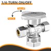 HeSun 5-PCs Dual Compression Outlet Angle Stop Valve, 1/2" FIP