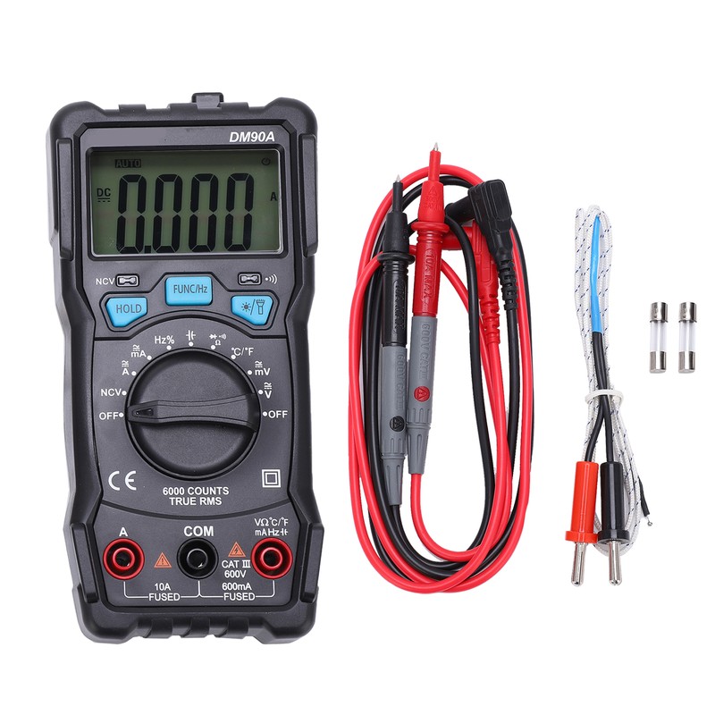 DM90A AutoRanging Digital Multimeter High Accuracy Mini Automatic Multimeter 10A/600V