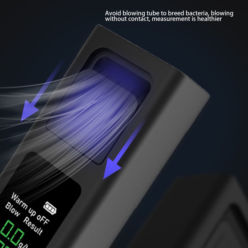 Breathalyzer Small Portable Smart Quick Response Blowing LCD HD Three
