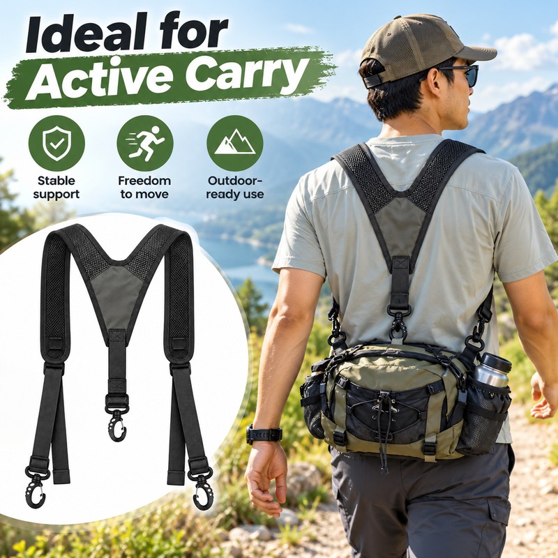 Y-Shaped Adjustable Tool Belt Suspenders for Men, Heavy Duty Work