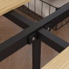 Panana Full/Queen Bed Frame,Industri - Black&Brown, Queen