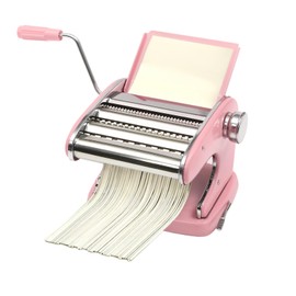 HAPPCUCOE Pasta Maker Machine, Manual Pasta Makers with 6 Adjustable Thickness Settings,Noodle Machine, Suitable for Homemade Lasagna, Spaghetti, Dumpling Wrappers (Pink)