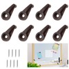 Qjaiune 20 Pack Glass Window Clips Brown Retainer Clips, Glass