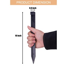 Landscape Edging Spikes, 12 Pcs 10 Inch Garden Stakes Anchoring Spikes for Paver Edging, Weed Barriers, Turf, Tent, Weed Barrier, Timber, Carpentry, Tent etc. (12, Black)
