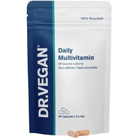 DR.VEGAN® Daily Multivitamin | Vegan Multivitamin | 60 Capsules | Two-A-Day | | Energy, Hair, Skin, Nails, Mental Performance, Immune Health