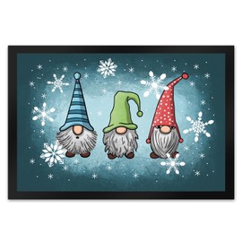speecheese Christmas Gnome Doormat XL in 40 x 60 cm Doormat for Christmas Season Advent Funny Christmas Decoration Decoration for House Entrance Winter Anticipation of Christmas