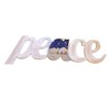 Peaceful Hand Painted Laser Engraved Christmas Wall Ornament - Color: