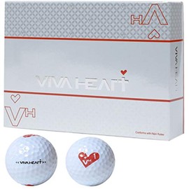 VIVA HEART Golf Balls 1 Dozen White