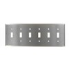 Leviton 6-Gang Toggle Switch Wallplate, Standard Size, Type Non-Magnetic Stainless