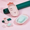 Carrot-Shaped Bathroom Soap Dish Holder Soap Case Red 2ea