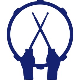 hBARSCI Snare Drum Vinyl Decal - 5 Inches - for Cars, Trucks, Windows, Laptops, Tablets - Outdoor-Grade 2.5mil Thick Vinyl - Cobalt Blue