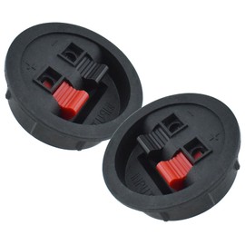 UBANU Speaker Box Terminal Cup, 2 Pack Round Spring Subwoofer Box Terminals Binding Post Wire Connector for Car Speaker Home Sub-woofer