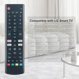 AKB76037601 Replacement Remote Fit for LG Smart TV 55UP7000PUA 65UP7000PUA 50UP7000PUA 32LM577BPUA 32LM577BZUA 32LM627BPUA 32LM637BPUB 43LM5770PUA 43LM6370PUB 43UP7000PUA 43UP7670PUC 43UP8000PUR