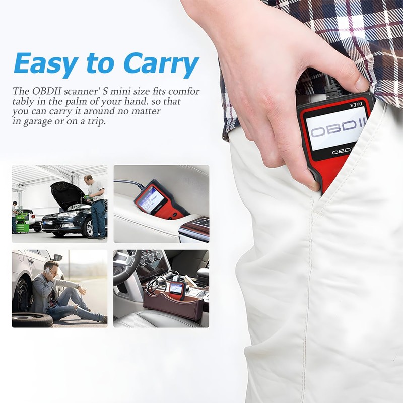 Zpana Car OBD2 Scanner Diagnostic Tool, V310 OBDII Vehicle Engine