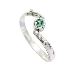 Im Labor gezüchteter Aquamarin Edelstein 925 Sterling Silber Band Ring Herren und Damen Alle Größen Schmuck CRG-1077AY24_(70 (22.3))