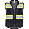 ProtectX Hi-Visibility Solid Front Mesh Back Safety Vest with 6