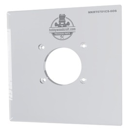 Hobbywoodcraft 3/8″ Thick 6″ square baseplate upgrade with a 2″ opening, compatible with Makita RT0701C fixed base