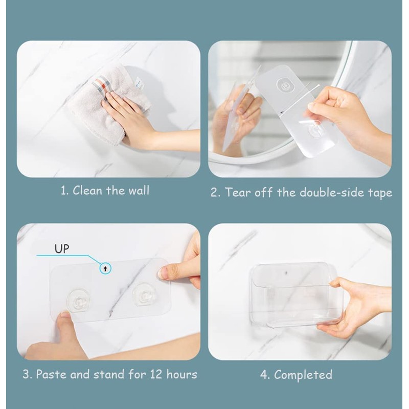 COLINCH Adhesive Wall Mounted Small Storage Organizer Box without Drilling