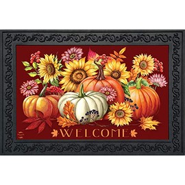 Briarwood Lane Fall Beauty Floral Doormat Pumpkins Indoor/Outdoor 18"x30"