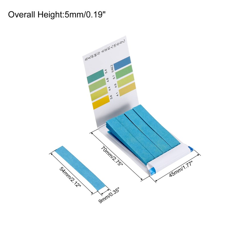 PATIKIL PH Test Strips 3.8-5.4, 4 Pack 320 Indicator Papers