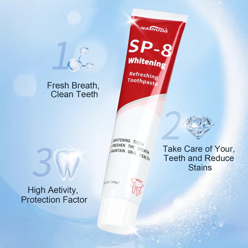 SP-8 Probiotic Ultra Whitening Toothpaste, SP8 Toothpaste Fresh Breath, Deep