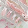 Coffin Press Medium Length Fake Nails Artificial False Nails with
