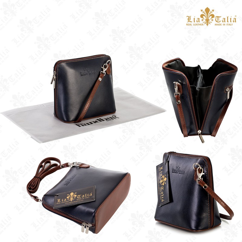 LiaTalia Genuine Italian Leather Womens Cross body Mini Shoulder Bag