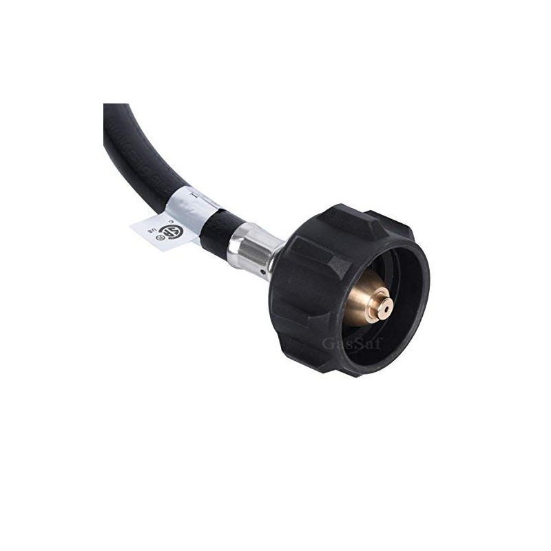 GasSaf 2FT RV Pigtail Propane Hose QCC1 Connector with Acme