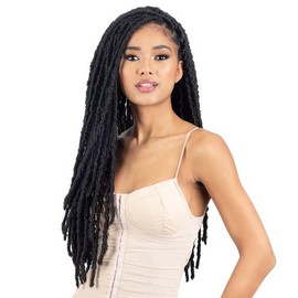 Free Tress Synthetic Hair Crochet Braids - 3X Poppin' Loc 22" (GREY)