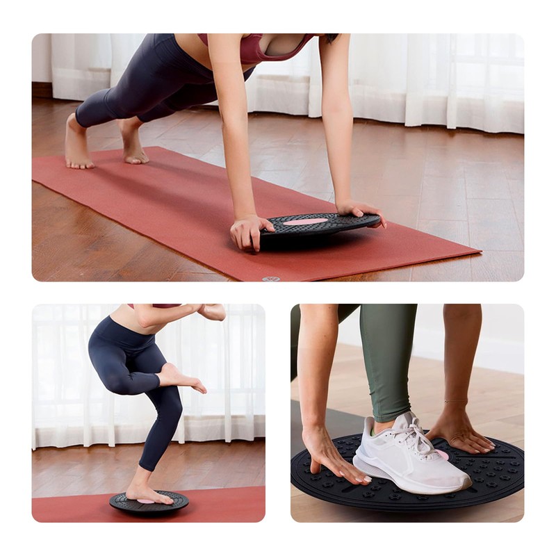 Balance Board, Wobble Board, Diameter 30 cm, Balance Trainer (Pink)