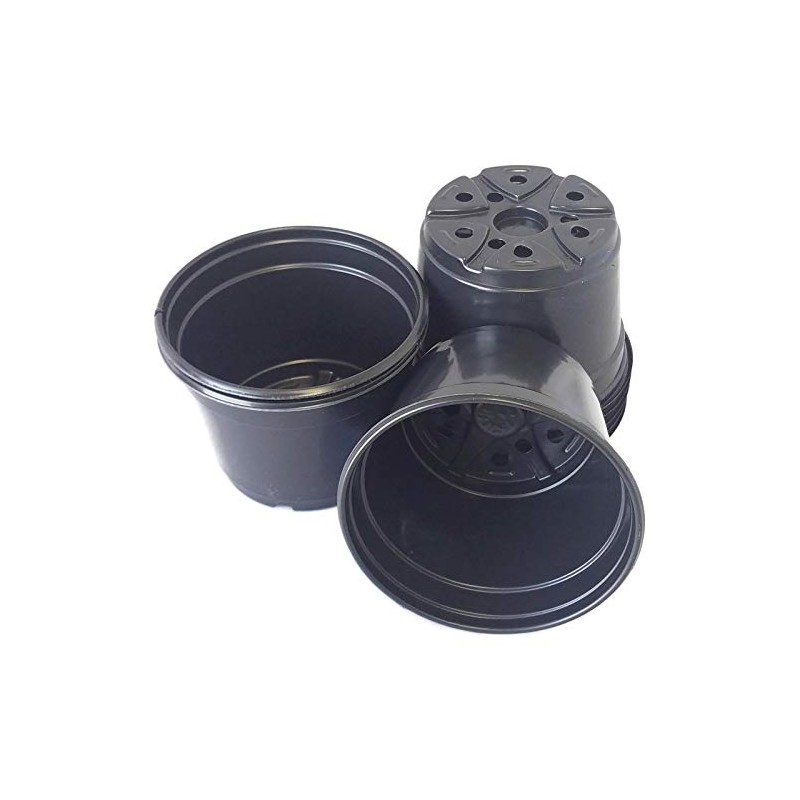 Landmark Plastics 5" Diameter Black Plastic Nursery Pot (25)